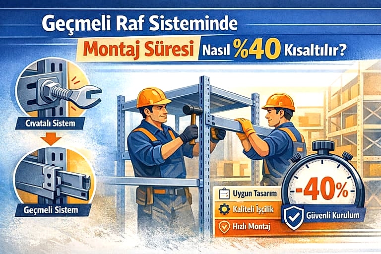 Geçmeli Raf Sisteminde Montaj Süresi Nasıl %40 Kısaltılır?
